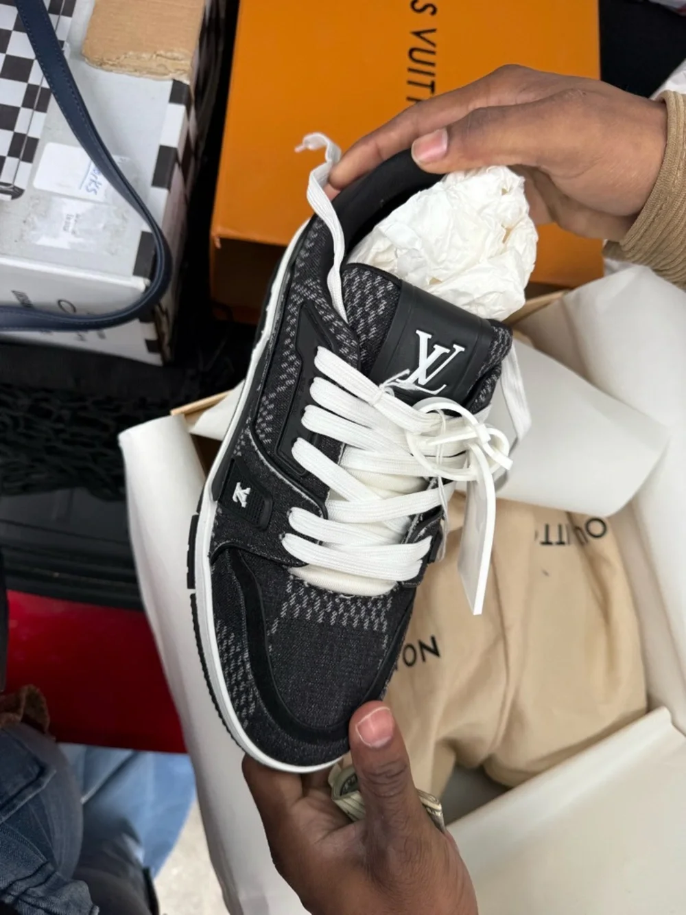 Louis Vuitton LV Trainer Black Damier 3D Denim - Picture 3 of 6
